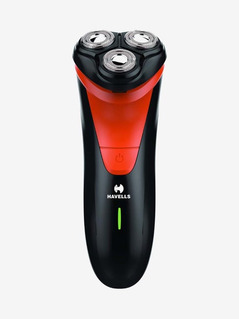 Havells RS7005 3 Head Rotary Shaver with Built-in Pop-up Trimmer (Black and Red)