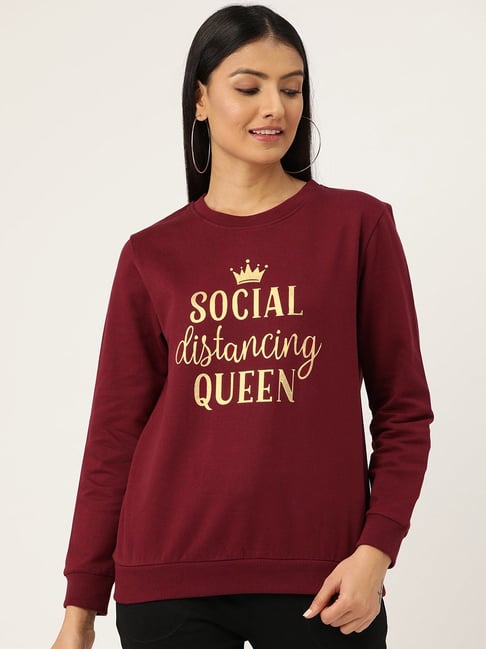 Sera Maroon Graphic Print Sweatshirt-picture-31