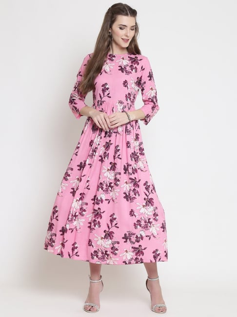 Sera Pink Printed Dress Price in India