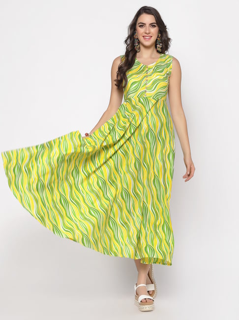 Sera Green Printed Dress Price in India