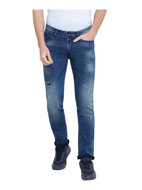 Pepe Jeans Blue Regular Fit Lightly Washed Jeans