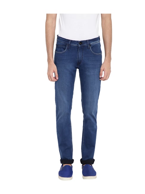 Pepe Jeans Blue Mid Rise Slim Fit Jeans