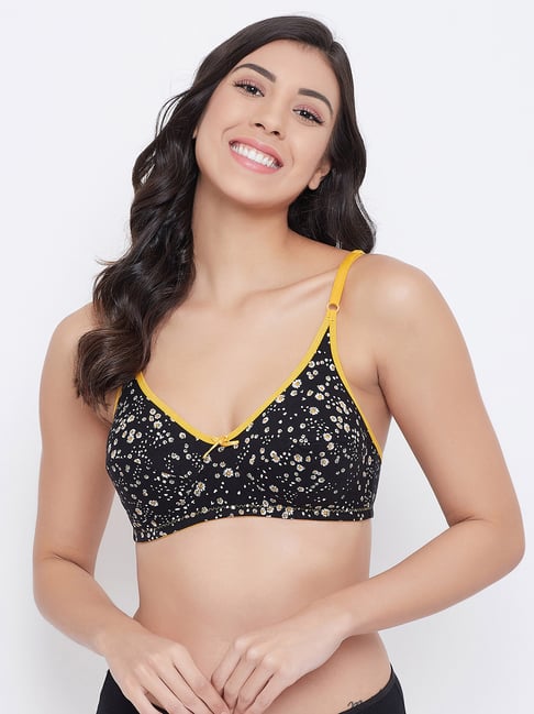 Buy Non-Padded Non-Wired Full-Figure Bra in Yellow - Cotton Online