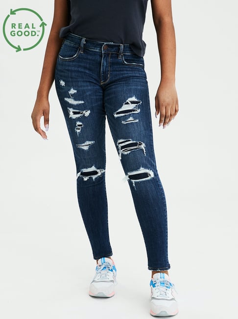 American Eagle Outfitters Blue Lightly Washed Jeans-image-26