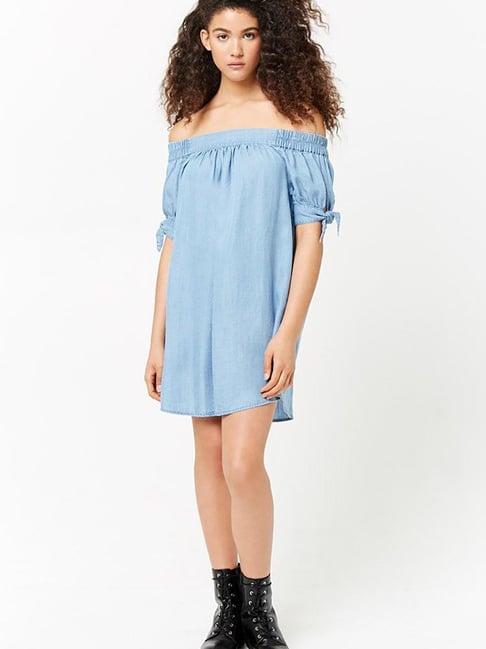 forever 21 blue ruffle dress Forever New Poppy Ruffle Blue – Hire For A Night