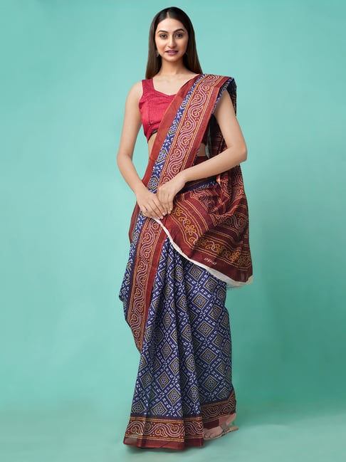 White - Bandhani - Sarees: Buy Latest Indian Sarees Collection Online |  Utsav Fashion