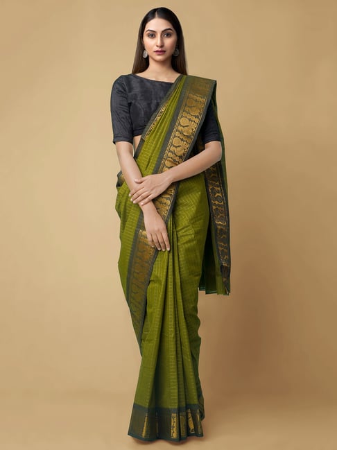 Buy Mahogany Yellow Mysore Silk Saree online-Karagiri