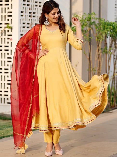 Yellow Anarkali Suits - Buy Yellow Colour Anarkali Suits Online