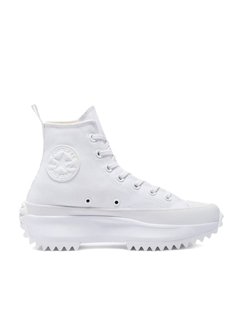 Converse Men's Run Star Hike Pastel White Ankle High Sneakers