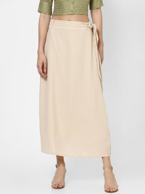 Forever 21 Beige Below Knee Skirt Price in India