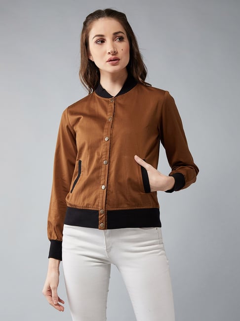 DOLCE CRUDO Brown Relaxed Fit Jacket-picture-10