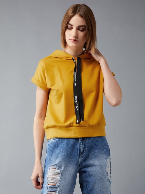 DOLCE CRUDO Mustard Relaxed Fit Sweatshirt-picture-21