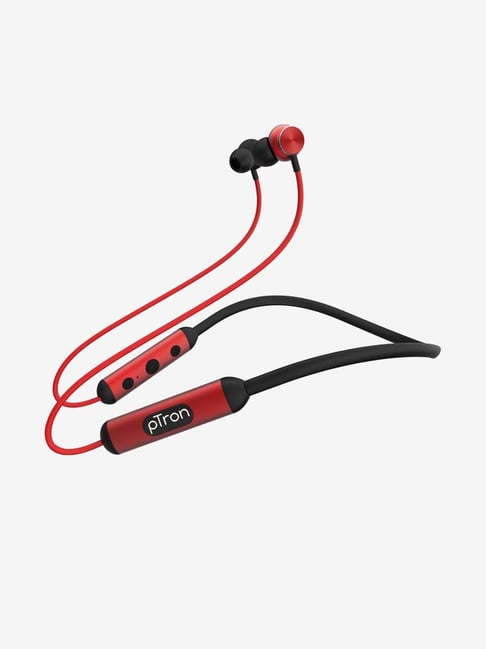 PTron InTunes Ultima In-Ear Wireless Bluetooth Neckband (Red and Black)