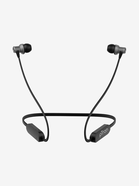 PTron Avento Classic In-Ear Wireless Bluetooth Neckband (Grey and Black)