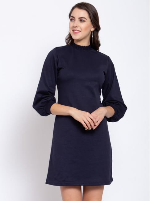 Style Quotient Navy A-Line Dress Price in India