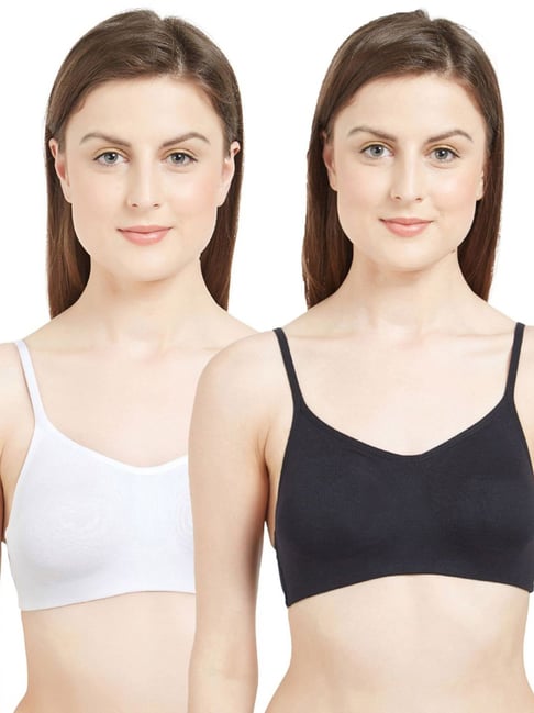 SOIE Non-Wired Non Padded Full Coverage Low Impact Sports Bra (Pack of 2)  Women Sports Non Padded Bra - Buy SOIE Non-Wired Non Padded Full Coverage  Low Impact Sports Bra (Pack of