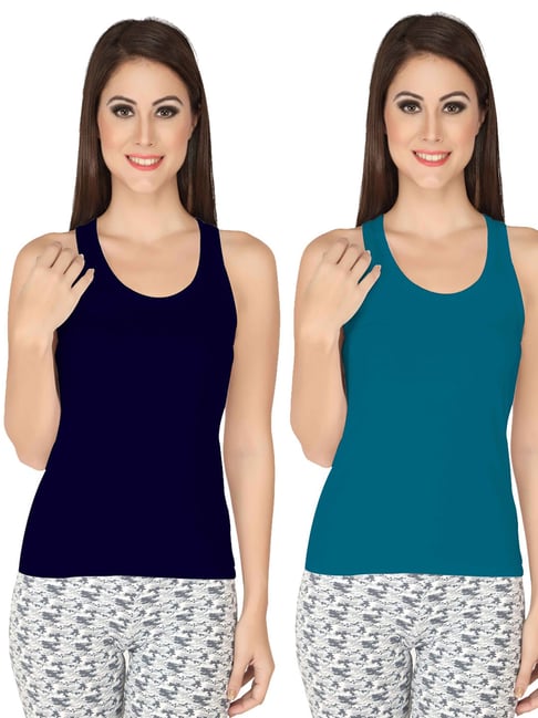 Soie Multicolor Tank Top (Pack Of 2)