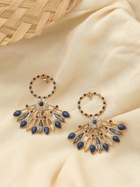Buy Gold plated Imitation Jewelry Real AD Stones Daily Wear Jhumka Earrings  online  Griiham
