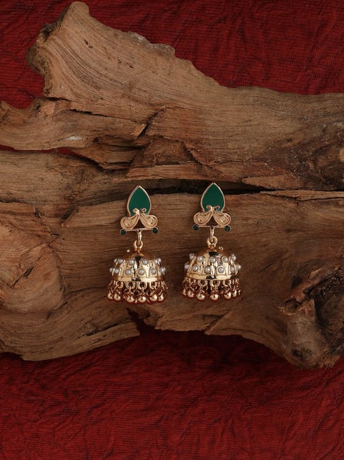 22K Gold 'Detachable' Jhumkas (Buttalu) - Gold Dangle Earrings -  235-GJH2531 in 4.650 Grams