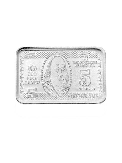 Sri Jagdamba Pearls 5 Dollars 999 5gm Silver Bar