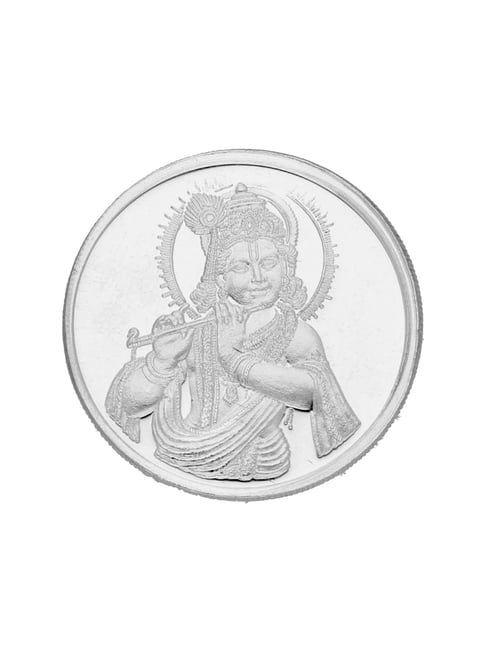 Sri Jagdamba Pearls Lord Krishna 999 Silver 10gm Silver Coin
