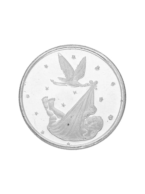 Sri Jagdamba Pearls New Born Baby 999 Silver 10gm Silver Coin