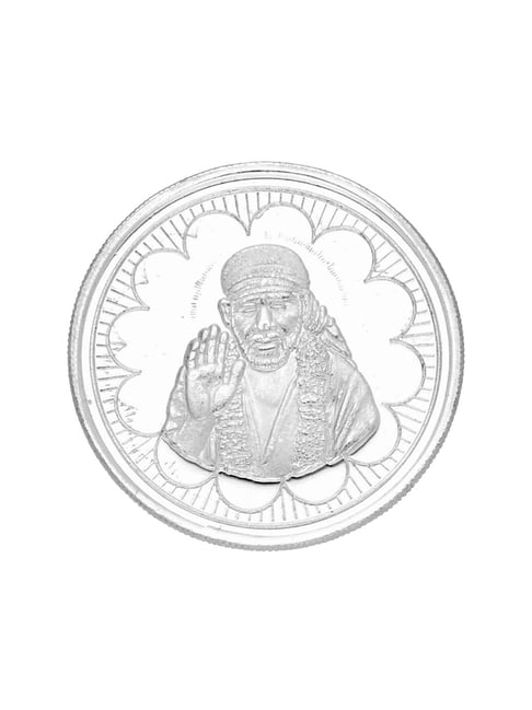 Sri Jagdamba Pearls Sai Baba 999 Silver 10gm Silver Coin