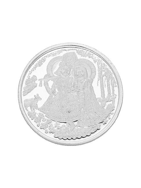 Sri Jagdamba Pearls Radha Krishna 999 Silver 10gm Silver Coin