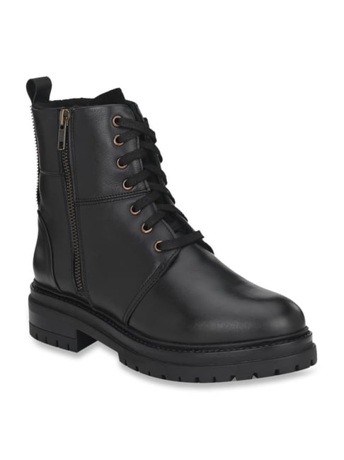 Buy Delize Women s Black Derby Boots for Women at Best Price