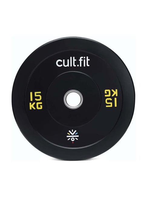 Cultsport Black Cult.Fit Bumper Plate (15Kg x 1 Unit)