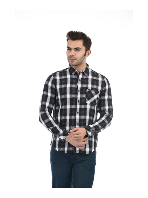 Pepe Jeans Black \u0026 White Checks Shirt 