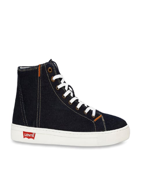 Buy Levi's Men's Akron Navy Ankle High Sneakers for Men at Best