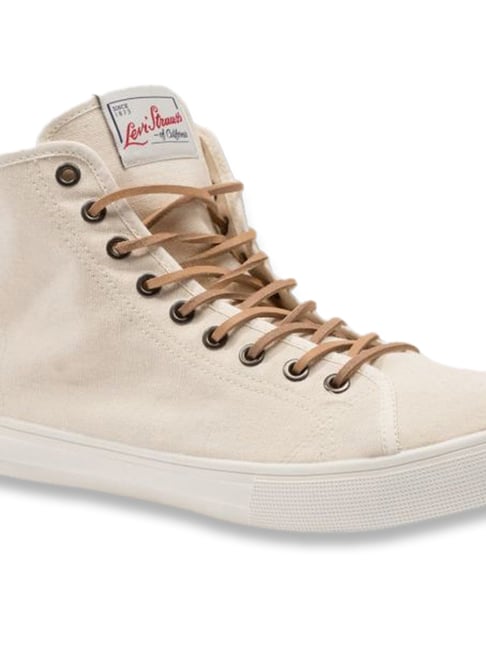 Buy Levi's Men's Edwards Mid Beige Ankle High Sneakers for Men at