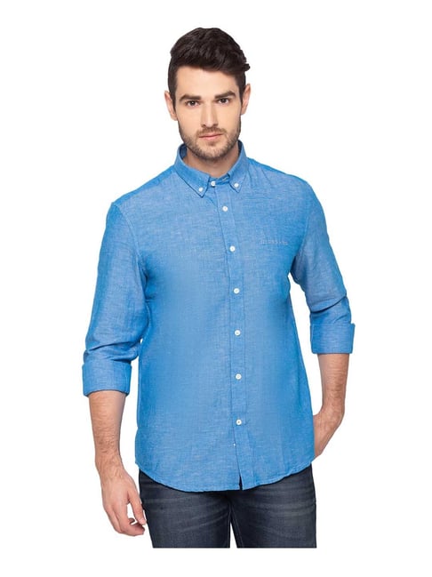 giordano blue shirt