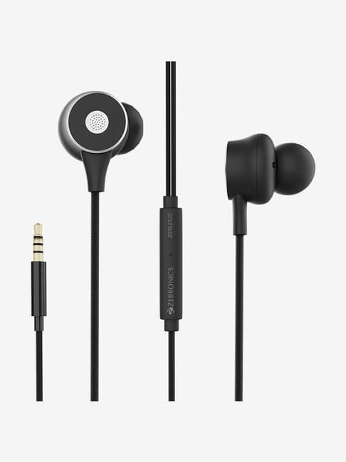 Zebronics Zeb Buds 20 Wired In-Ear Earphone with Mic (Black)