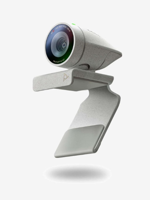Poly Studio P5 1080P Resolution USB Camera Integrated Mic &amp; Privacy Shutter (White)