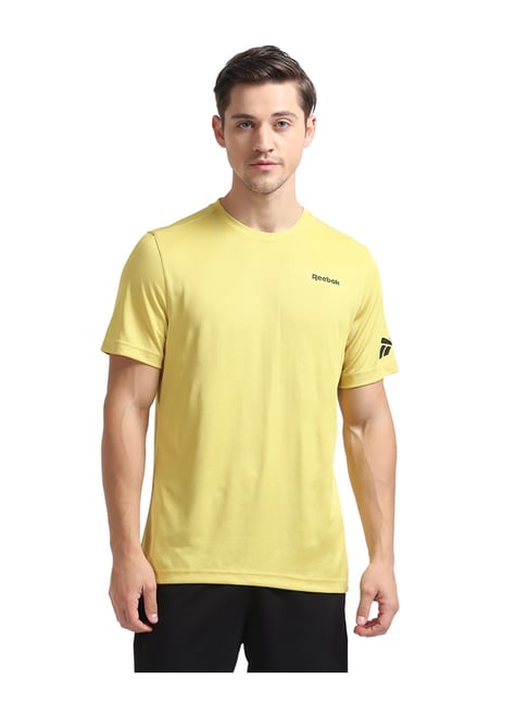 Reebok Team Uniforms Yellow Mesh Tee