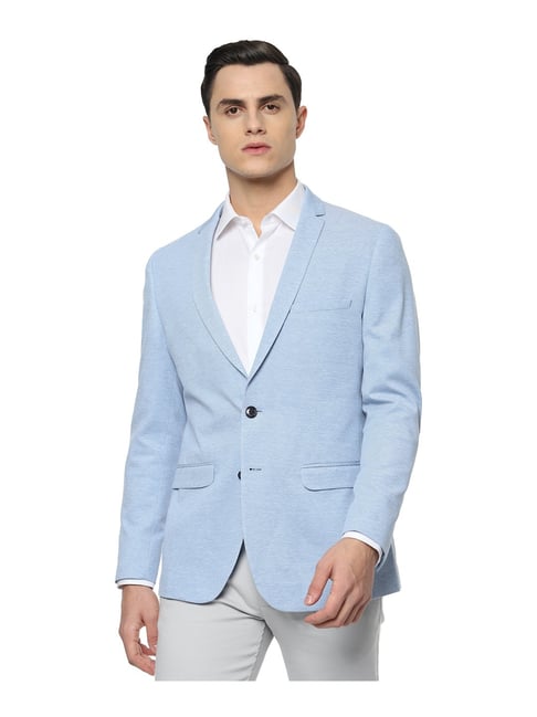 Buy Louis Philippe Grey Linen Slim Fit Striped Blazer for Mens Online @  Tata CLiQ