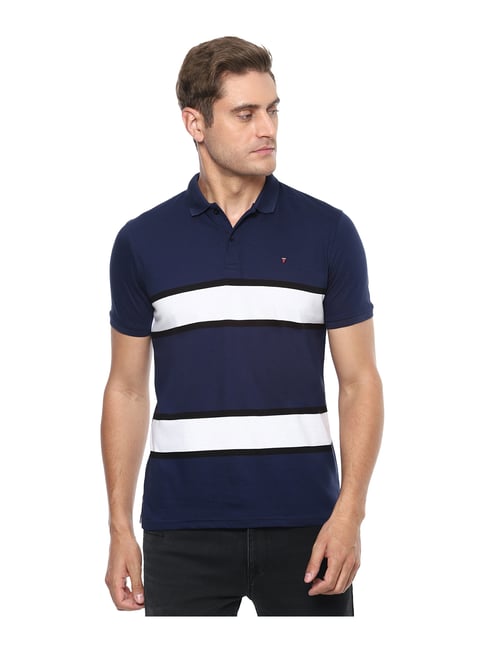 Buy Louis Philippe Sport Blue Cotton Polo T-Shirt for Men Online @ Tata CLiQ