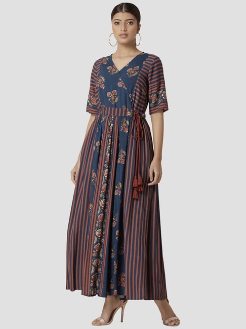 chinese dress ladies Pink Patola Dress - Fashion Floor India | Maxi Dresses main image 1