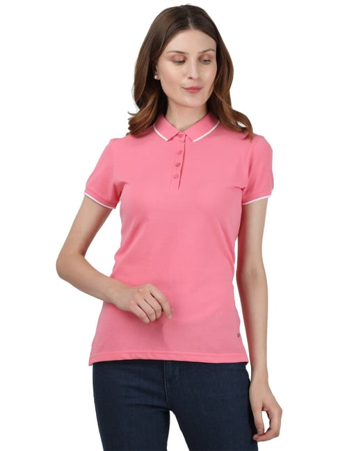 Buy Monte Carlo Pink Regular Fit T-Shirt for Women Online Tata CLiQ