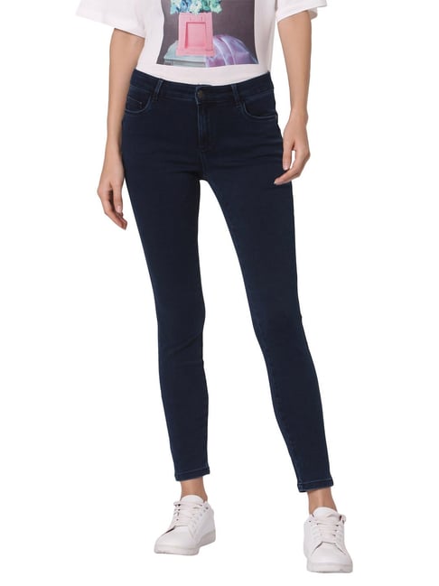 Vero Moda Dark Blue Mid Rise Jeans