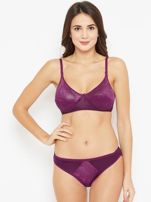 Purple Woman 2 Pack Padded Laced Bras 2505598