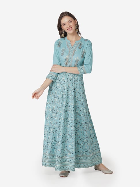round neck anarkali