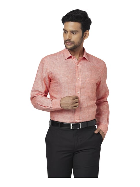 peach shirt mens outfit
