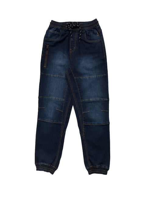 Gini & Jony Kids Navy Washed Joggers