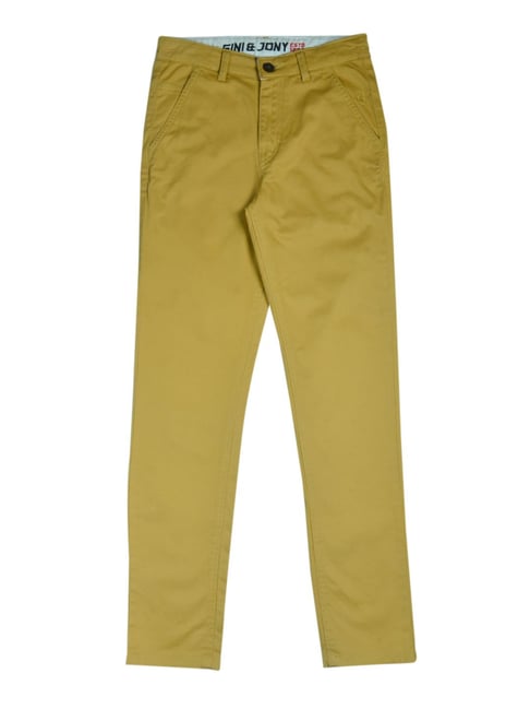 Gini & Jony Kids Khaki Solid Pants