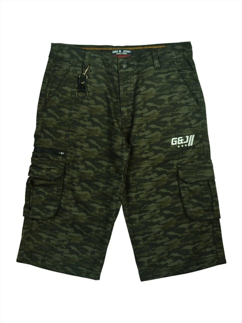 Gini & Jony Kids Green Camouflage Shorts