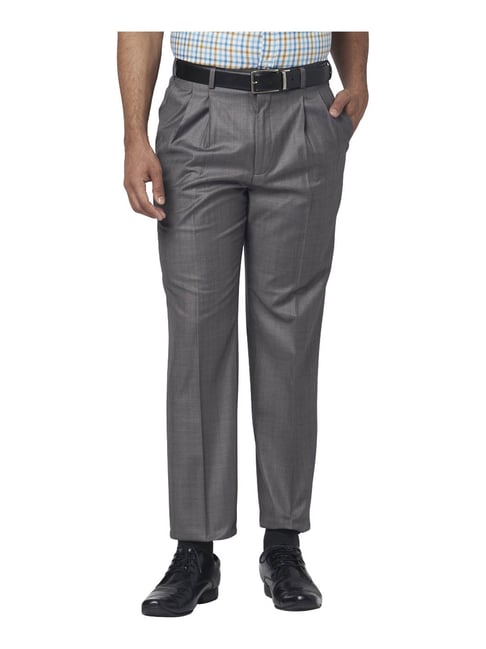 Buy PARK AVENUE Mens 4 Pocket Solid Formal Trousers | Shoppers Stop