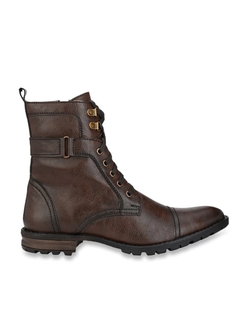 Buy Delize Men s Brown Biker Boots for Men at Best Price Tata CLiQ